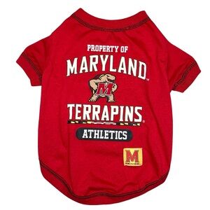 Pets First Maryland Terrapins NCAA Dog Shirt Medium Football Basketball Pet
